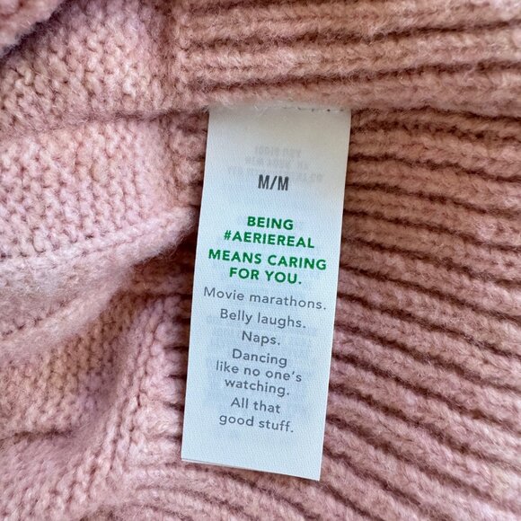 AERIE Unreal Cable Knit Crewneck Sweater NWT - Picture 9 of 12